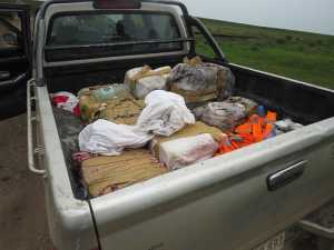 La camioneta intervenida el 18 de octubre de 2014 con la millonaria carga de cocaína procedente de Bolivia.