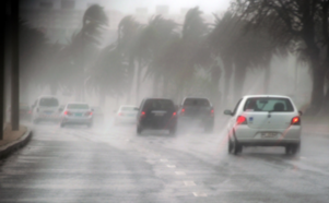 lluvia y viento