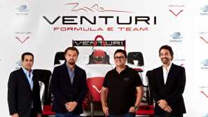 DiCaprio durante la presentación oficial del Team Venturi.