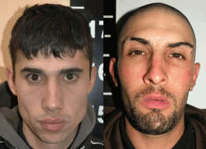 Figueredo García y Cuadrado Olivera, los dos ladrones remitidos a prisión en las últimas horas.