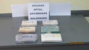 Los más de 6 kilos de cocaína que le encontraron a Coronel el 21 de febrero.