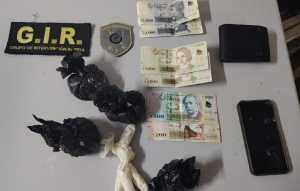 La droga incautada a Báez Cejas durante el procedimiento del GIR.