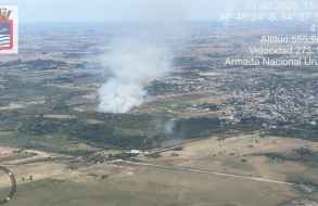 La Aviación Naval detectó incendio de campo y monte al Oeste del centro de la ciudad de San Carlos