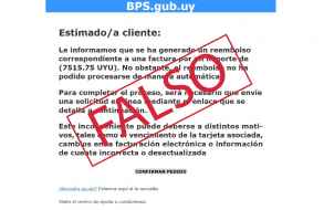 El Bps advierte sobre intentos de fraude mediante “phishing” a la ciudadanía