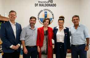 Empresarios brasileños de Acelera BR visitaron al alcalde del Municipio de Maldonado