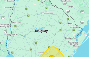 Inumet emitió advertencia amarilla por tormentas fuertes para varias localidades de Maldonado