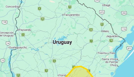 Inumet emitió advertencia amarilla por tormentas fuertes para varias localidades de Maldonado