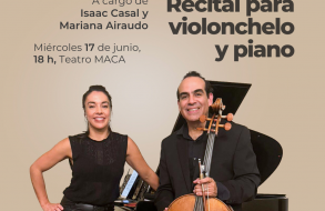 Violonchelista panameño y pianista uruguaya ofrecen recital de música latinoamericana en el Teatro MACA
