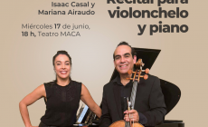 Violonchelista panameño y pianista uruguaya ofrecen recital de música latinoamericana en el Teatro MACA