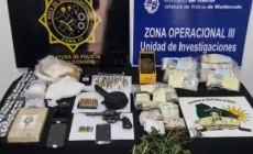 Otro golpe al microtráfico de drogas en San Carlos: 5 detenidos, un arma y drogas incautadas