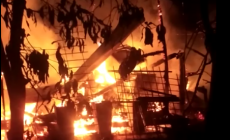 Incendio consumió totalmente el quincho de una finca en la zona de Las Grutas