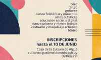 Diez talleres gratuitos en Aiguá: inscripciones abiertas hasta el 10 de junio