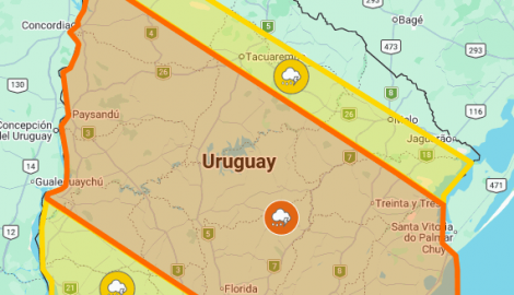 Maldonado bajo alerta naranja hasta las 23