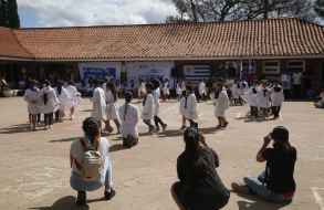 Niños “Guardianes del Patrimonio” de la escuela 7 reciben a visitantes del histórico Molino Velázquez