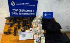 Joven de 20 años tenía un potente arsenal, drogas y dinero en su casa del barrio Maldonado Nuevo
