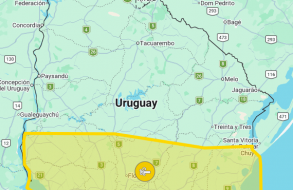 Alerta de INUMET por vientos fuertes y persistentes para Maldonado y otras zonas